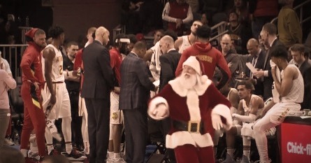 Santa Claus Trips and Falls Hard on Live TV during Hawks vs Jazz Game