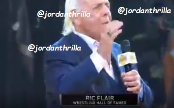 Ric Flair Introduces Lebron James To Crowd with a "WOOO" Like a WWE Entrance Before Lakers Game