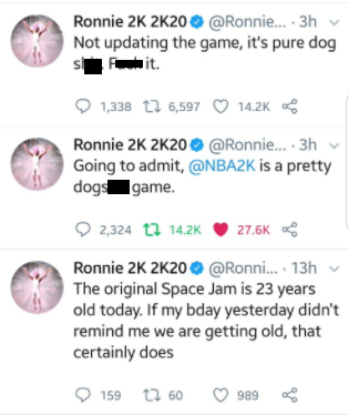 ronnie 2k possibly fired