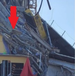 Legs of Worker's Dead Body Exposed on After Tarp Falls from Hard Rock Casino Collapse Site