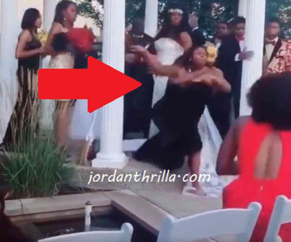Pregnant Side Chick Crashes Wedding Then Gets Beat Up by Bride's Daughter