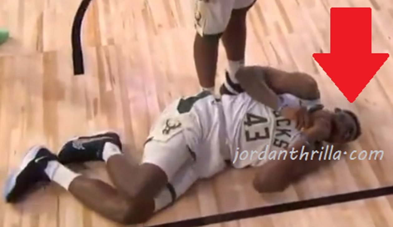 Drew Eubanks Dunks on Giannis' Brother Thanasis Antetokounmpo who Cracks His Skull Against the Basketball Court While Falling
