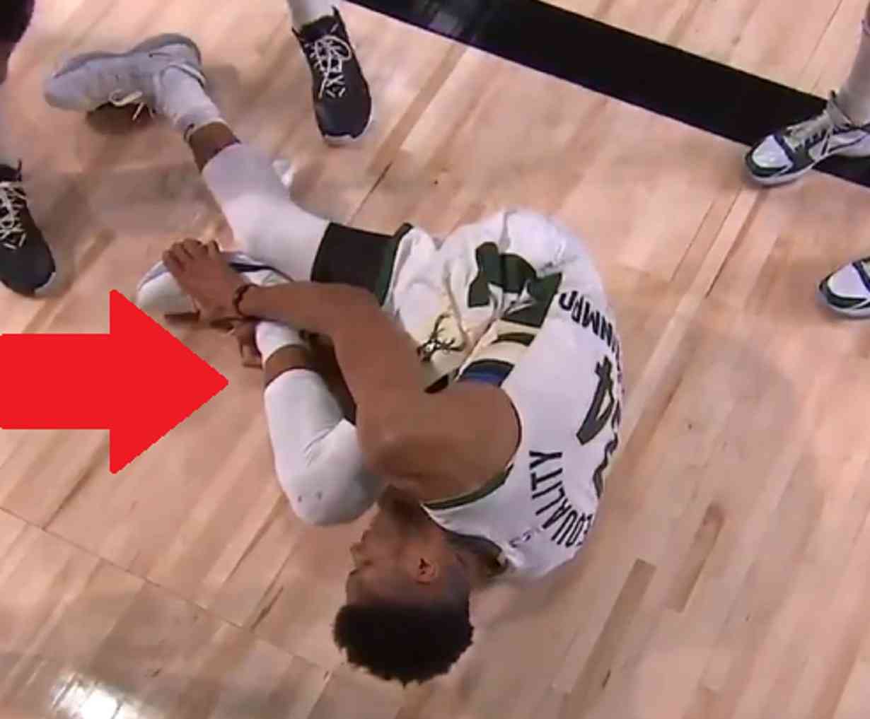 Giannis Antetokoumpo Reinjures his Right Ankle and Screams In Pain During Game 4 Heat vs Bucks