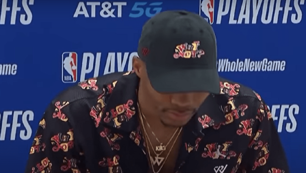 russell westbrook singing during post game interview