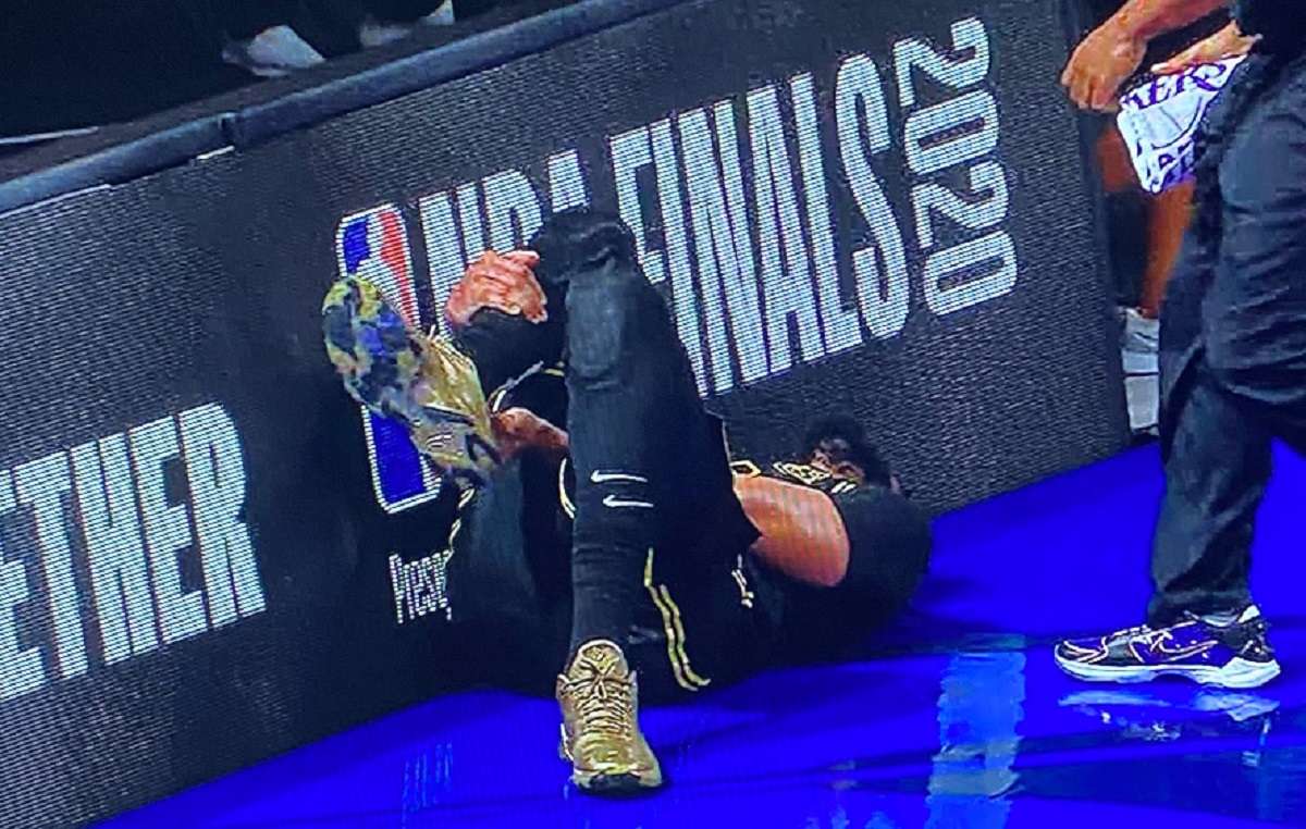 Lebron James Reaction to Anthony Davis Tearing Achilles Possibly in Leg Injury During Game 5 of 2020 NBA Finals Goes Viral