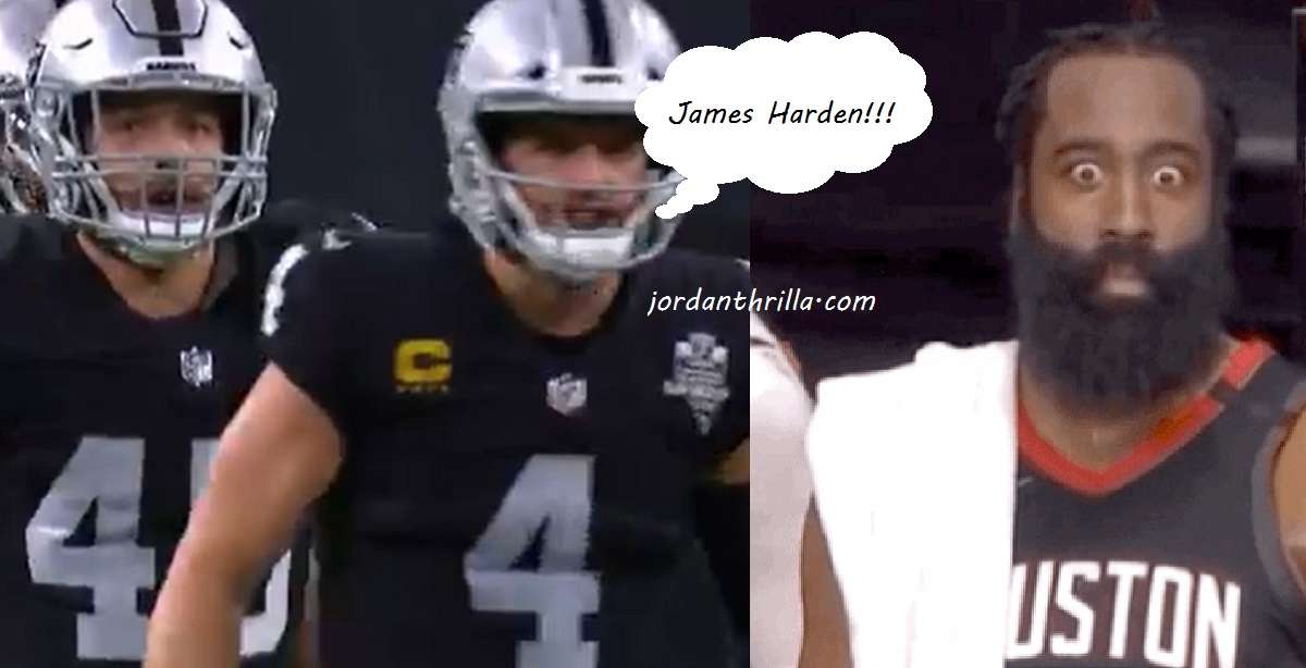 Derek Carr James Harden Audible Goes Viral after Derek Carr Yells "JAMES HARDEN" During Raiders vs Chiefs