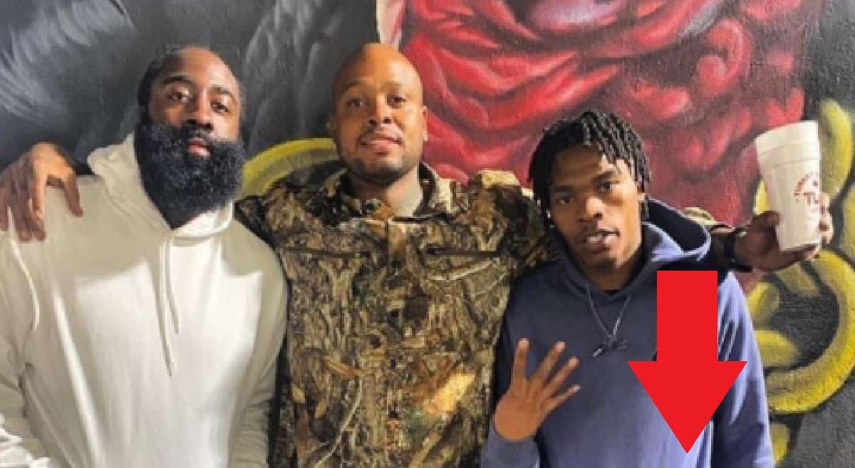 Gun Imprint from Lil Baby Clutching Gun in His Hoodie While in Houston Taking Pictures With James Harden and Bun B Goes Viral