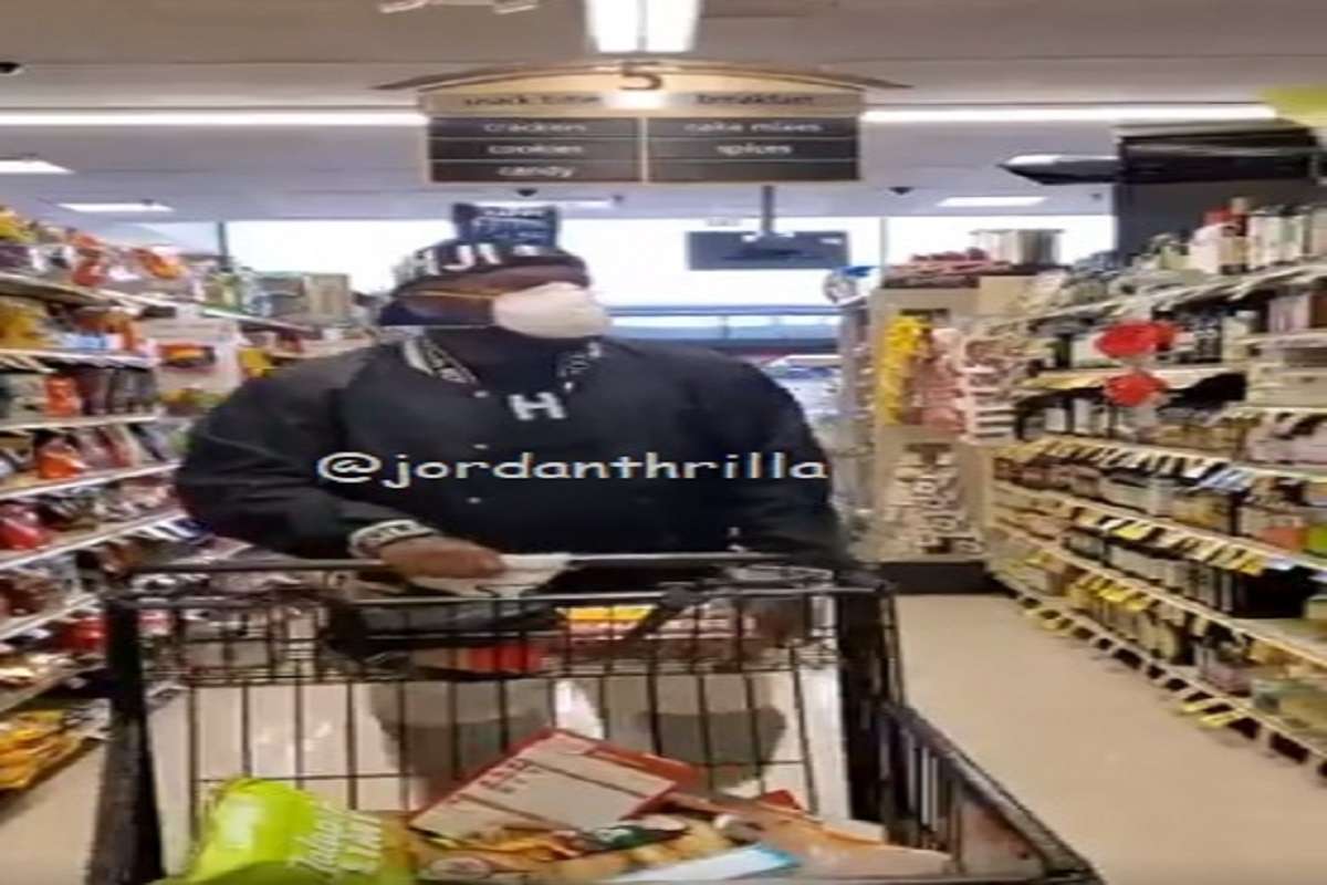 Young Jeezy Coronavirus Tik Tok Dance with Face Mask in Grocery Store Goes Viral