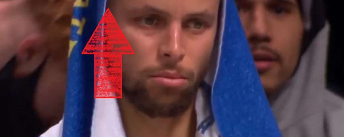 The Vein on Stephen Curry Forehead on the Bench As Nets Destroy Warriors Goes Viral