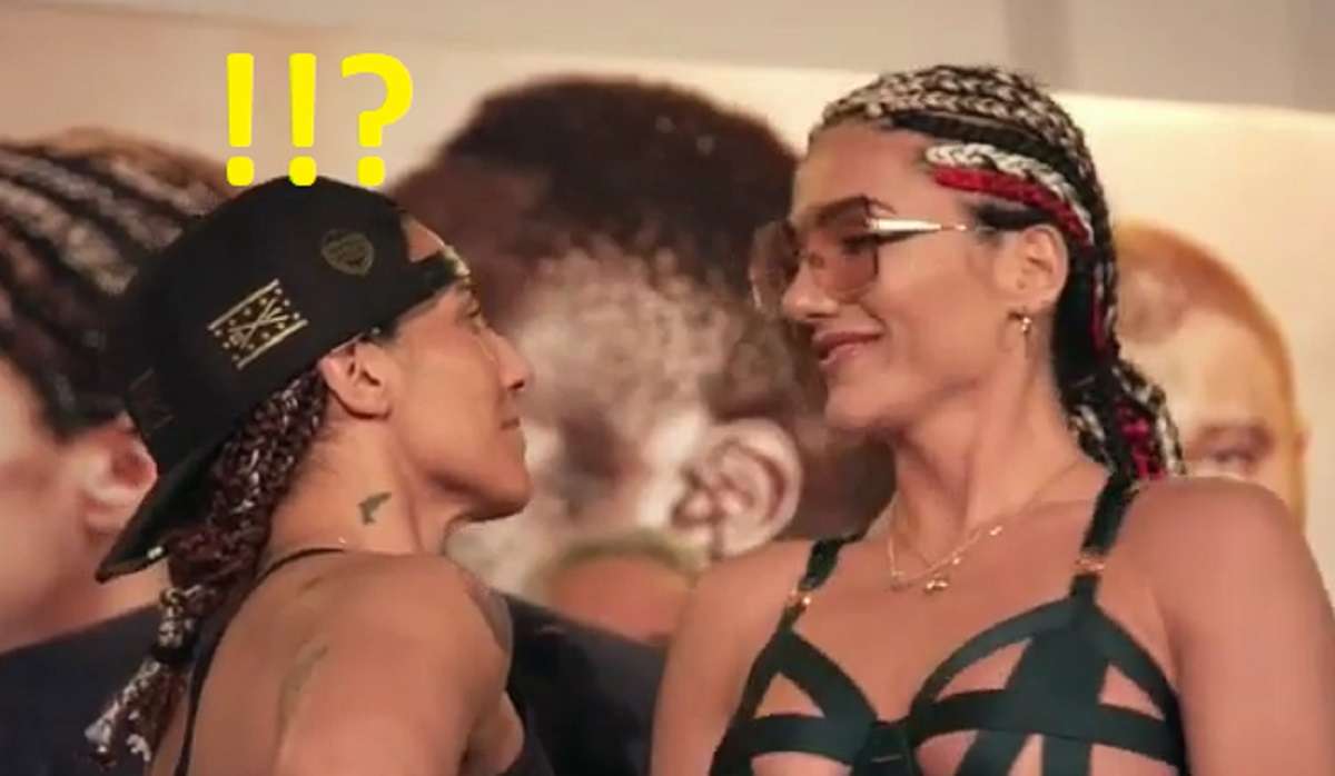 Female Boxer kisses her Opponent then gets SLAPPED HIT in the face at their Boxing Match Face Off ????