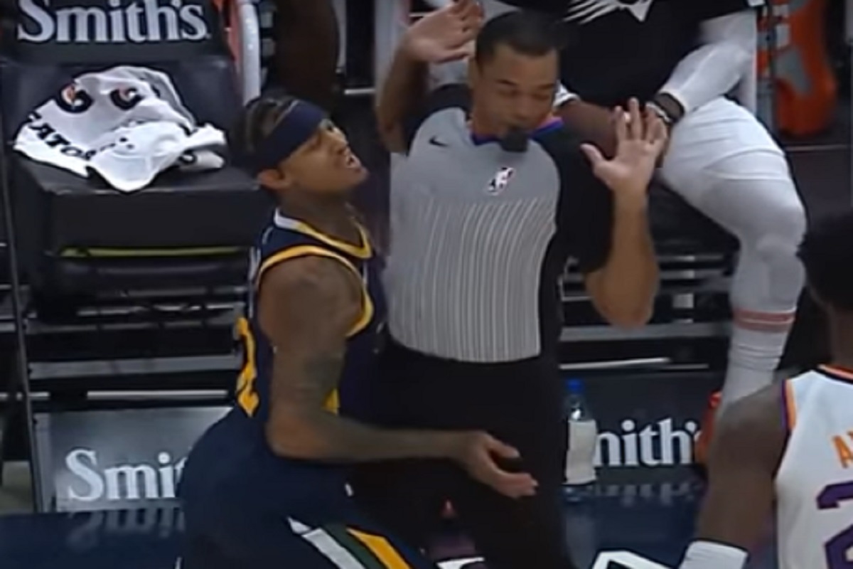 Jordan Clarkson Tries to Fight Referee After He Costs Them a Possession During Jazz vs Suns
