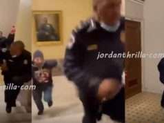 Video of Trump Supporters Chasing Black Cop Through Capitol Building After Break...