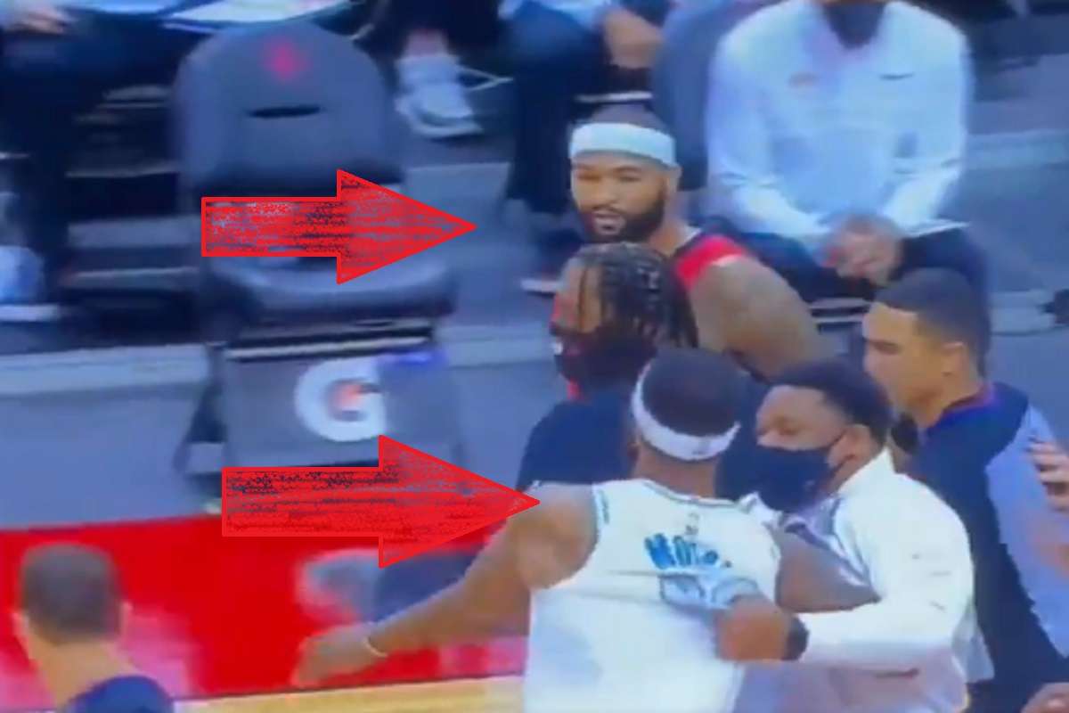 Markieff Morris fights Demarcus Cousins Before Knocking Out Lebron James During Lakers vs Rockets