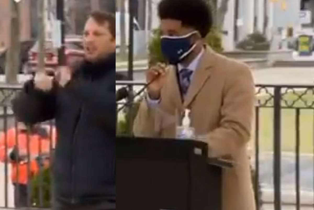 Baltimore Mayor Brandon Scott "Shorty Pull Your Mask Up" Argument During Speech Goes Viral