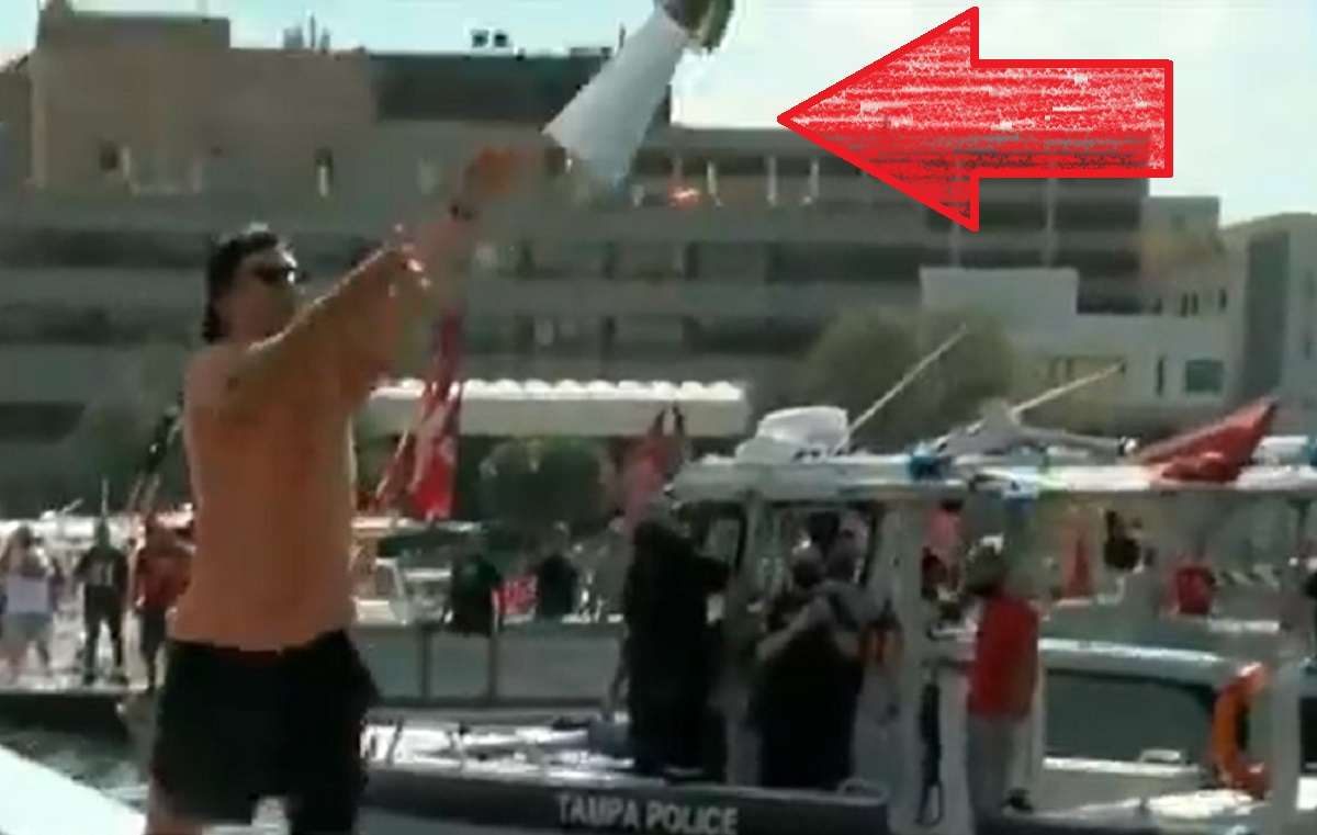 Drunk Tom Brady at Super Bowl LV Victory Parade Almost Throws Vince Lombardi Trophy Into a Lake