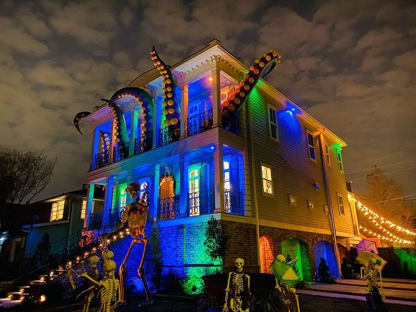 yardi gras decorations on mardi gras