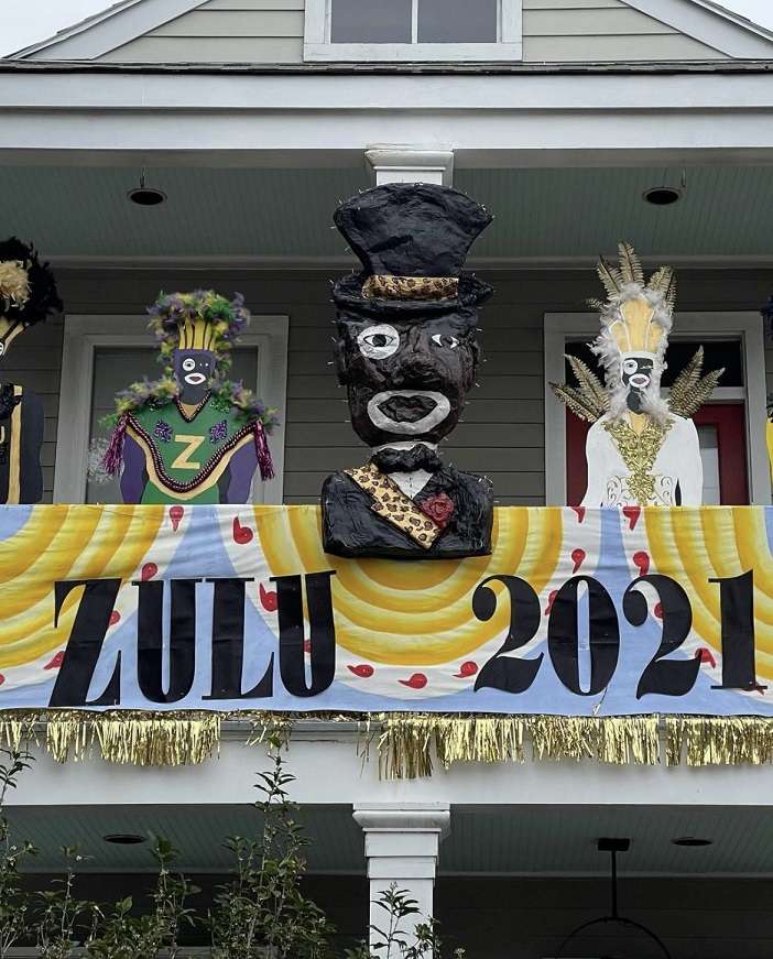 yardi gras decorations on mardi gras