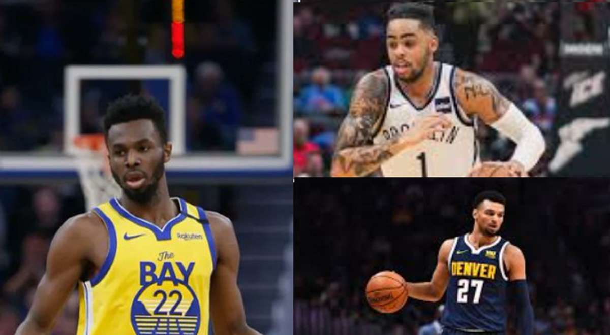 Photo showing Andrew Wiggins, D'Angelo Russell, and Jamal Murray All Have Birthdays on the Same Day Exactly 1 year Apart February 23