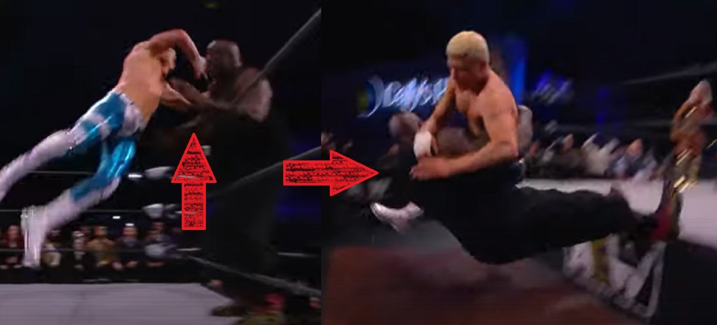 Cody Rhodes Knocking Out Shaq Falling Through Table in AEW Debut Was a Historical Moment