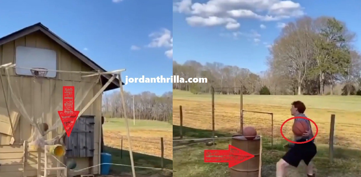 Man Dubbed Lebarn James aka Will Hartzell Builds Homemade Rebounding Machine Made Out of Wood