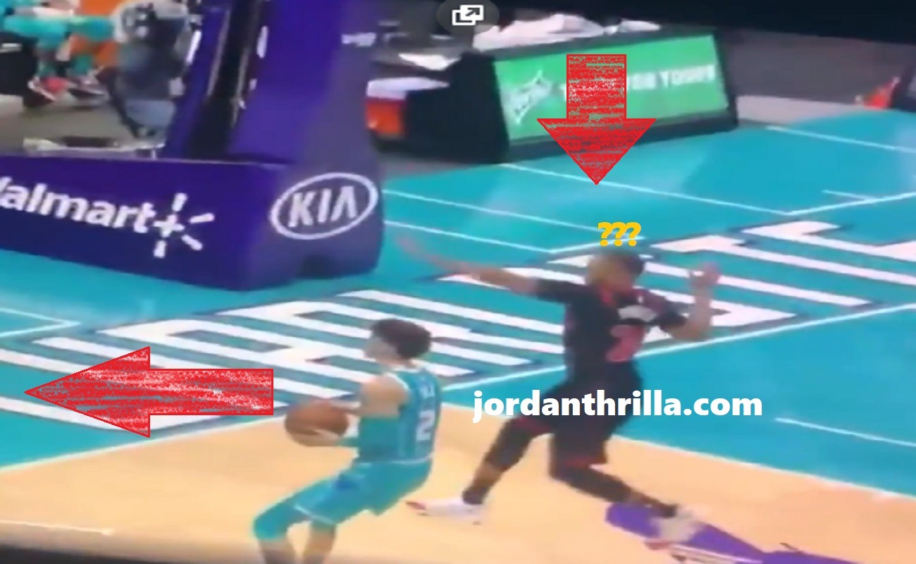 LaMelo Ball Matrix Neo Spin Move on Raptors Leads to Wide Open Three Point Shot
