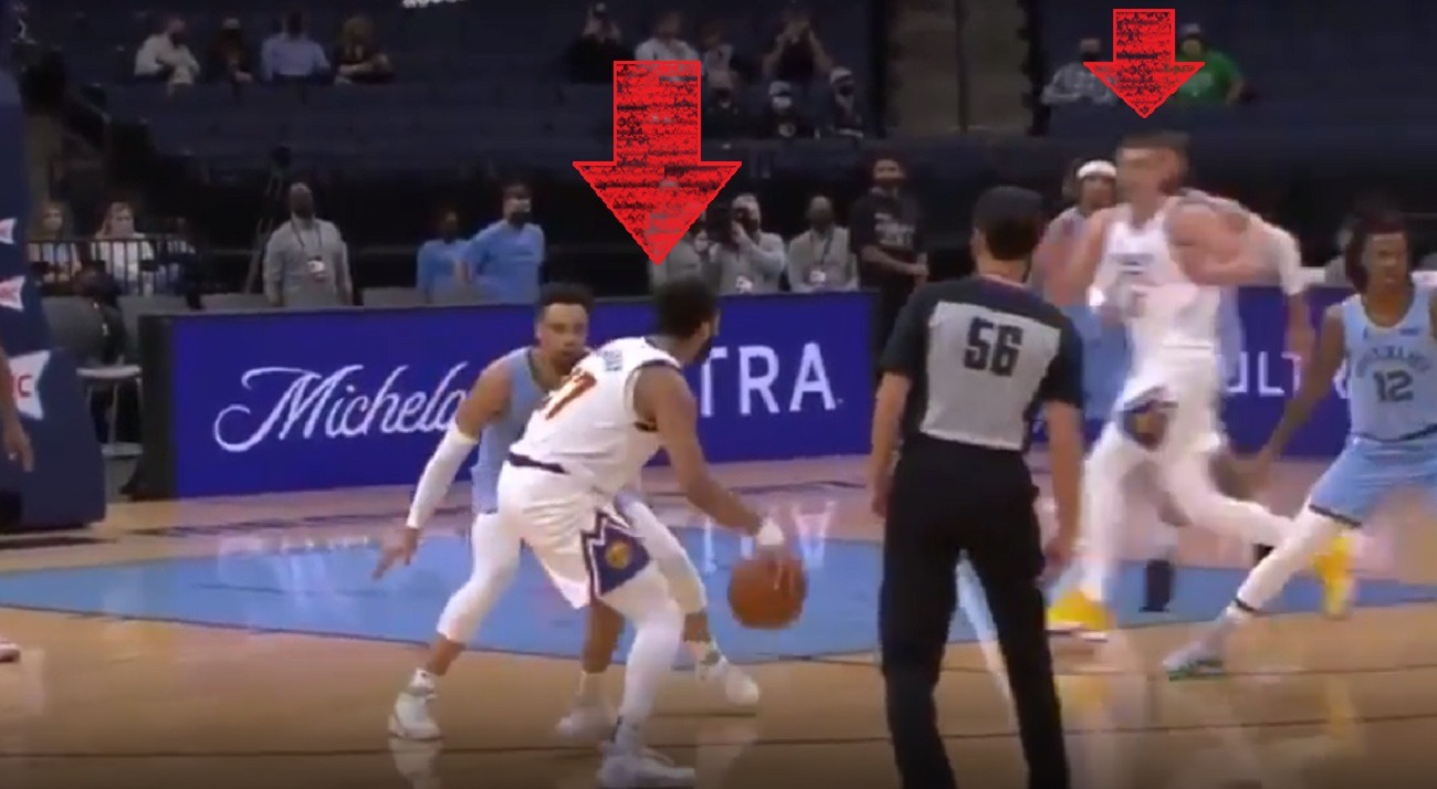 Jamal Murray Pass of the Year. Jamal Murray Behind the Back Pass to Nikola Jokic During Nuggets vs Grizzlies Goes Viral