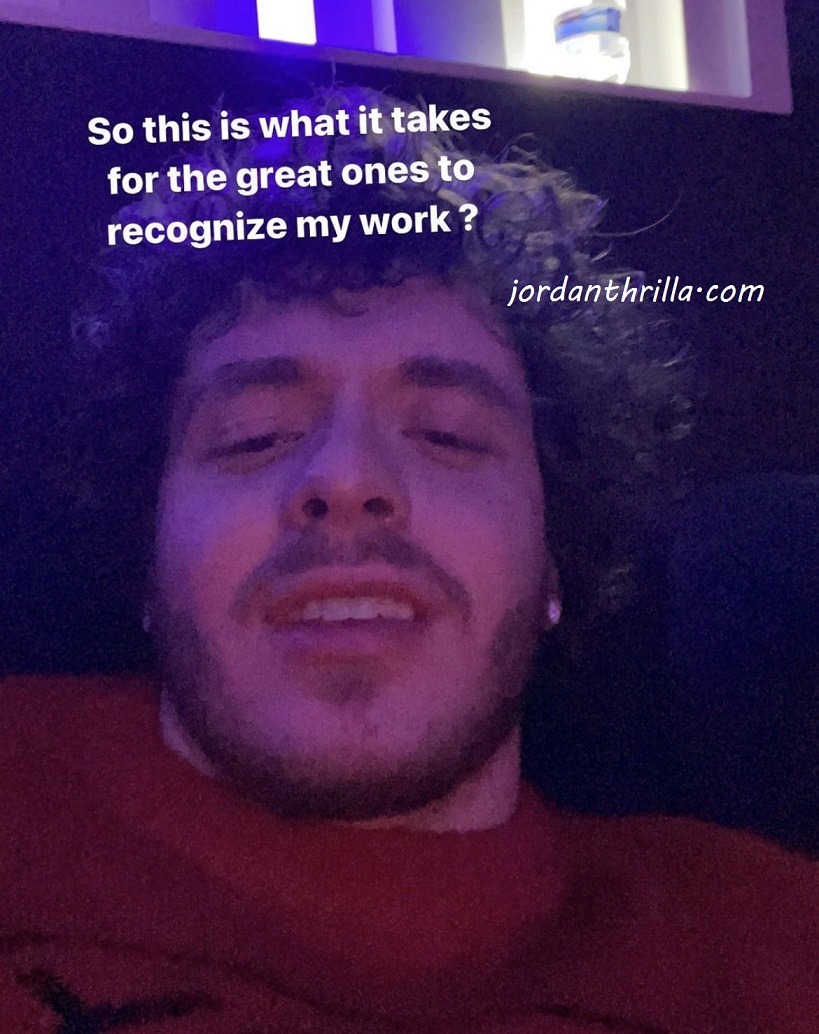 Jack Harlow reacting to video of him rapping as a kid by calling out the "greats" in hiphop