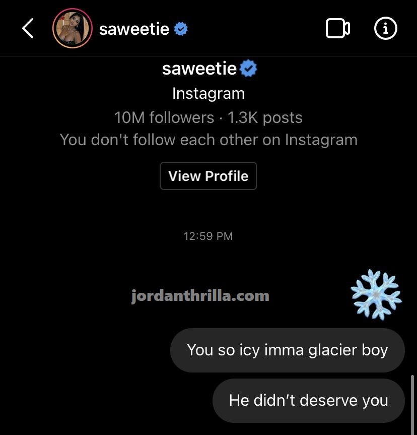 Man Exposed for Sending DMs to Saweetie After News She Broke Up With Quavo For Cheating