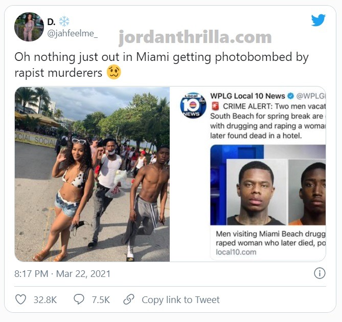 Woman Photobombed by Two Rapist Murderers At Miami Beach Spring Break Finds Out in Scary Way
