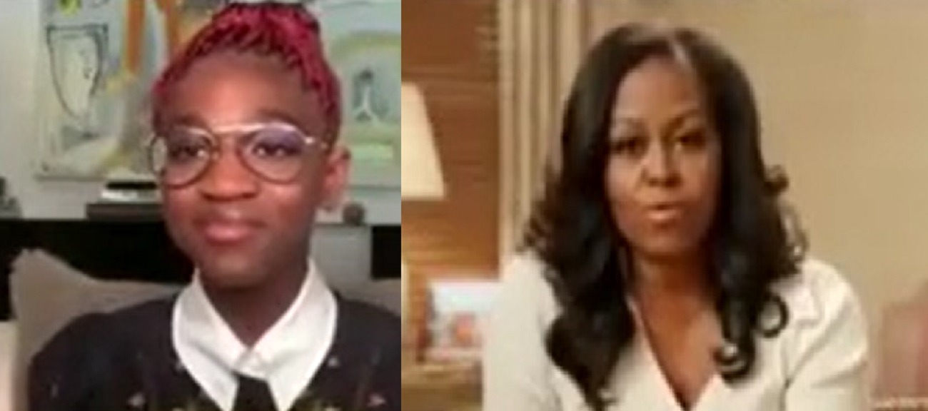 Michelle Obama Tells Zaya Wade To Slow Down on Becoming a Transgender Woman at Young Age. Michelle Obama talking with Zaya Wade