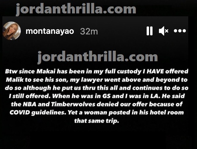 Montana Yao Exposes How Malik Beasley Kick Her and His Son Makai Out His House at 4AM