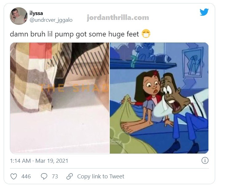 Reaction to Lil Pump Large Feet Go Viral After Lil Pump's Nails Painted Video. Reaction to Lil Pump Long Feet in pictures of his painted nails