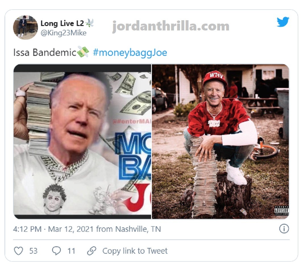 Hashtag MoneyBaggJoe and Biden Stimmy Packz Go Viral As People turn Joe Biden Rapper For Stimulus Checks