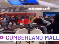All Star Weekend Atlanta Massive Fight at DTLR in Cumberland Mall with Man Dubbe...