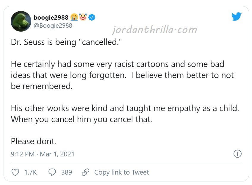 Reaction to Dr. Seuss racist books being banned