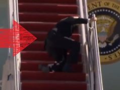 Joe Biden Falls Down Steps of Air Force One Three Times in a Row then Limps Into...