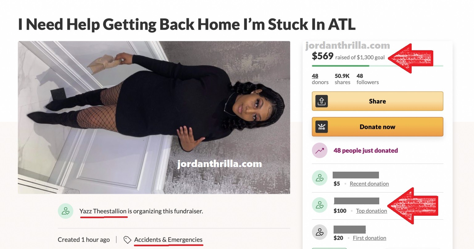 Yazz TheeStallion GoFundMe "Stuck In Atlanta" All Star Weekend Scam Exposed After She Brags on Facebook