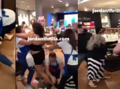 New Angle of Massive Fight at Bath and Body Works Fashion Square Mall Store High...