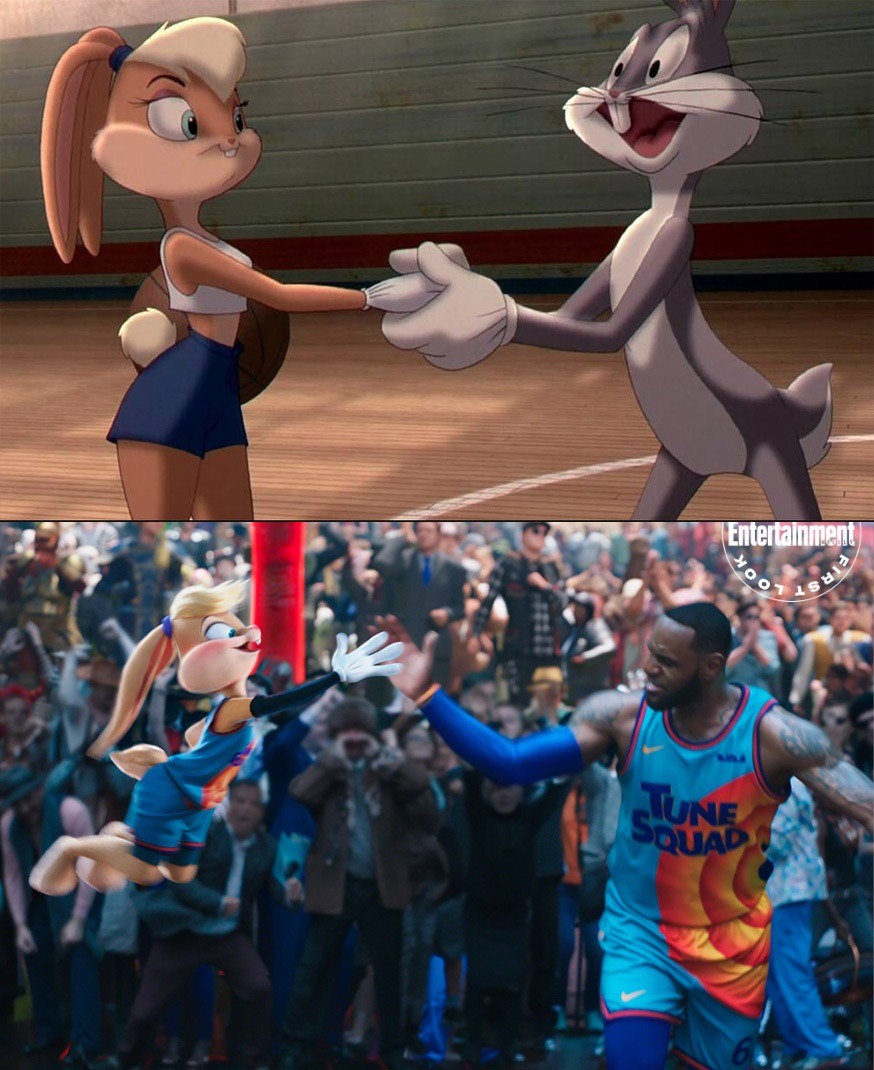 2D Looney Tunes Characters in Space Jam 1996 vs Space Jam New Legacy CGI Looney Tunes characters