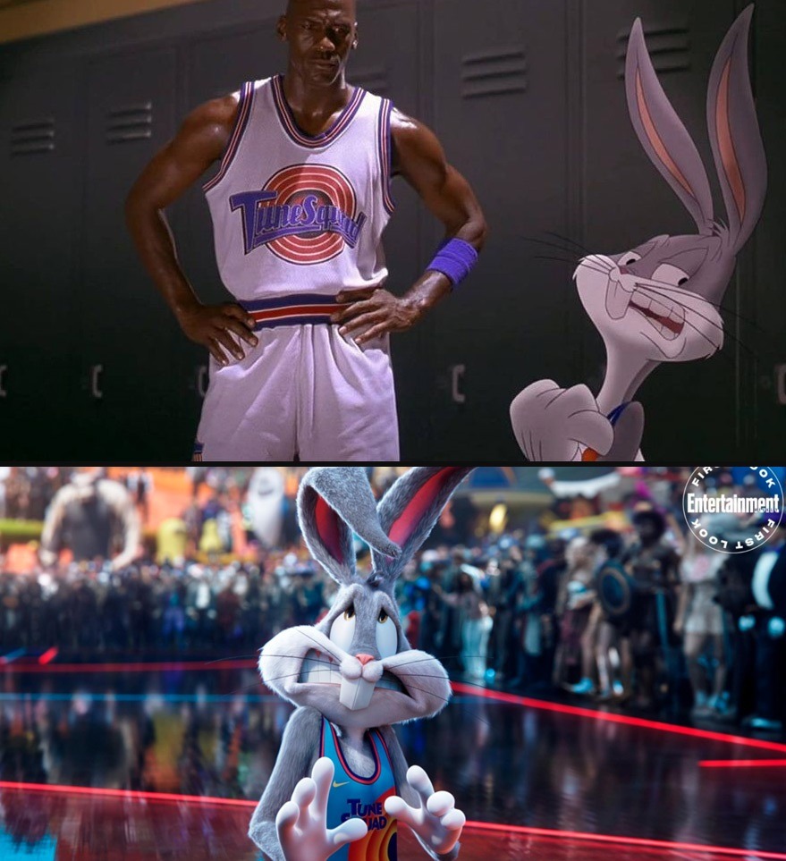 2D Looney Tunes Characters in Space Jam 1996 vs Space Jam New Legacy CGI Looney Tunes characters