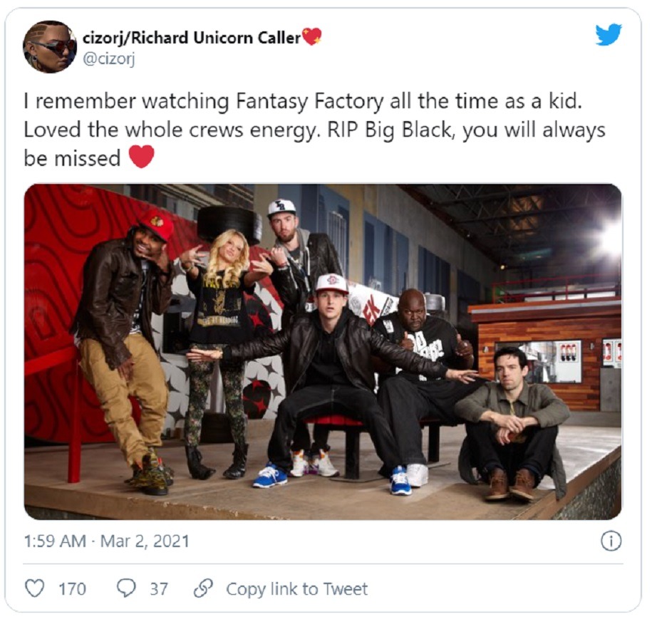 "RIP Big Black" trending in 2021 reaction