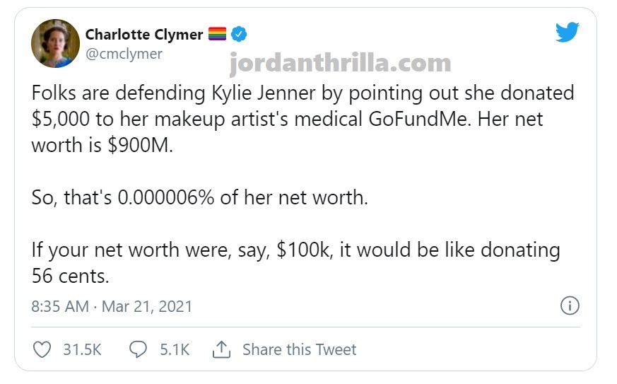 People reacting to Billionaire Kylie Jenner Asking Fans to Donate $60K for Her Makeup Artist Brain Surgery, after Kylie Jenner donates $5,000