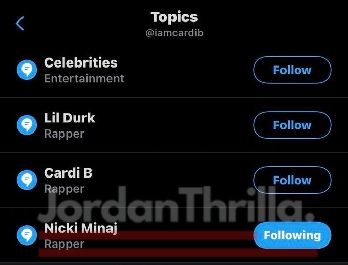 Is Cardi B Stalking Nicki Minaj? People React to Cardi B Caught Following Nicki Minaj Topic On Twitter