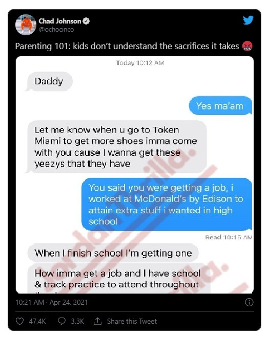 Chad Johnson aka Ochocinco Bragging About 2.2 GPA to His Daughter in Conversation About Yeezy's Goes Viral. Chad Johnson 2.2 gpa