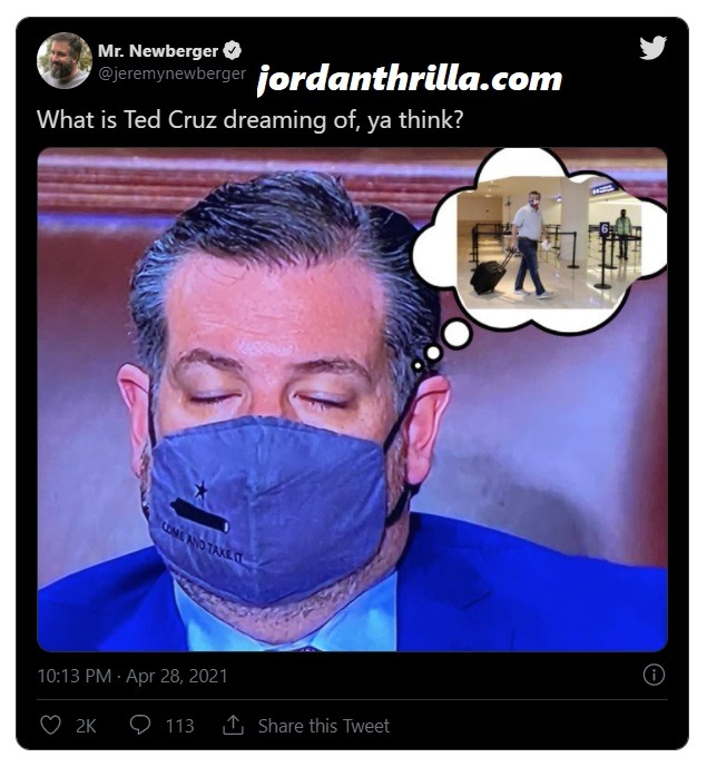 Sleepy Ted? Celebrities React to Ted Cruz Falling Asleep During Joe Biden Joint Congress Address 100 Days in Office Speech. Ted Cruz sleeping during Joe Biden speech