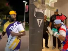 Floyd Mayweather In Gym Training Knocking Money Out Punching Bag Day After Jake ...