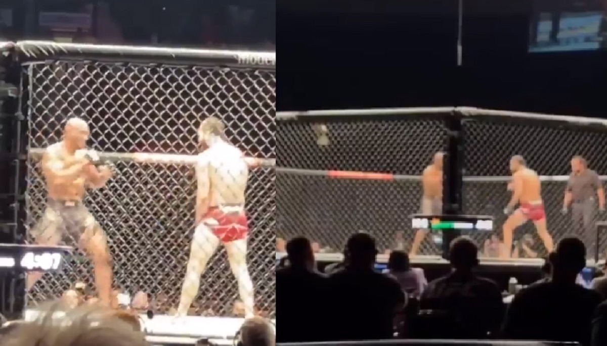 Ringside Angles of Kamaru Usman Knocking Out Jorge Masvidal After He Tried Taunting at UFC 261