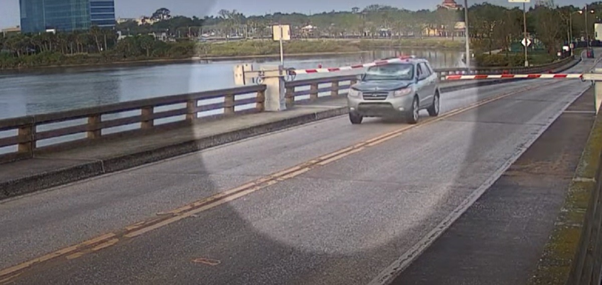 Daytona Beach Florida Driver Jumps Draw Bridge After Ramming Through Gate