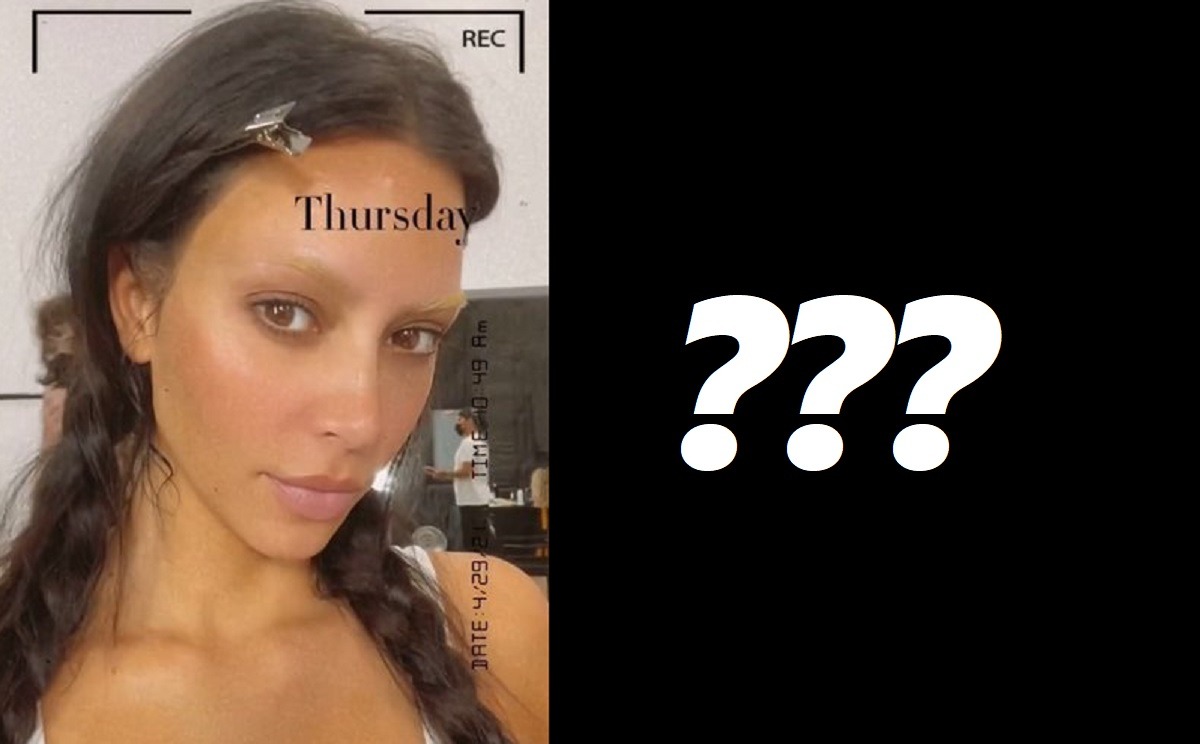 Is Kim Kardashian Trolling Jeffree Star? Kim Kardashian Looking Like a Transgender Woman In Bleached Eye Brow Shoot Shocks People