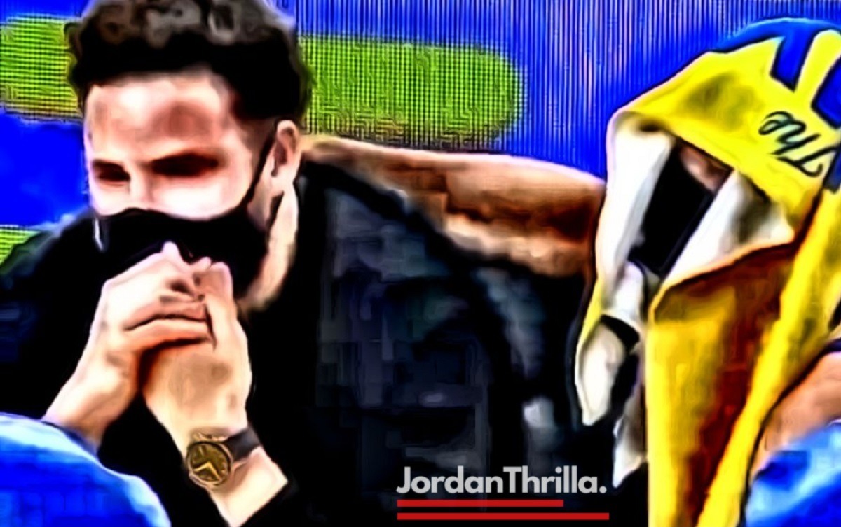 Why Was Klay Thompson Crying As Stephen Curry Consoled Him During Warriors vs Nuggets? Klay Thompson cries on Warriors bench